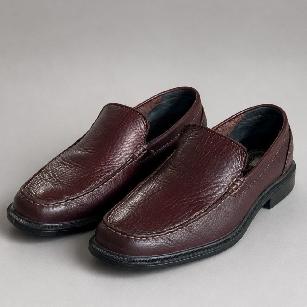 Rockport Mens Burgundy Leather Comfort Loafers Kinetic Air Circulator Shoes 7M